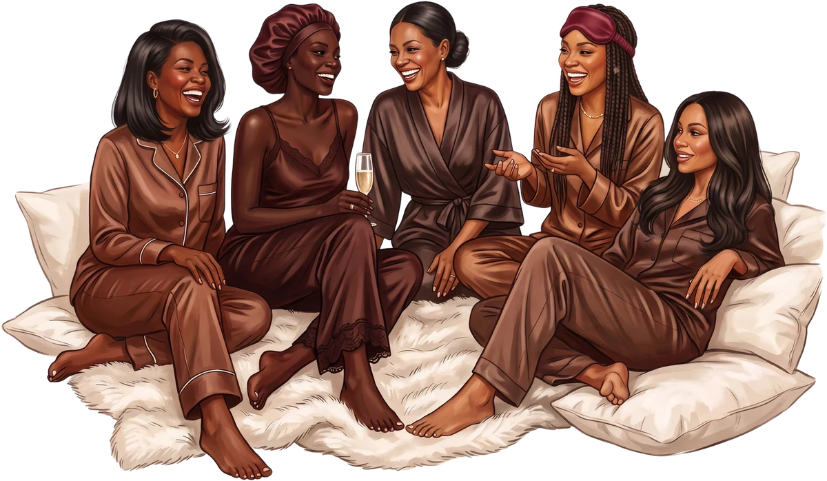 Friends in chocolate pajamas